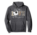 Love Game Soccer Game Day Leopard Gifts Hoodie - Trendy Graphic for Adults - T-Shirt, Sweatshirt, Hoodie
