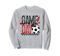 Game Day Soccer Season Checkered Sweatshirt - Fun Novelty Design Men Women - T-Shirt, Sweatshirt, Hoodie