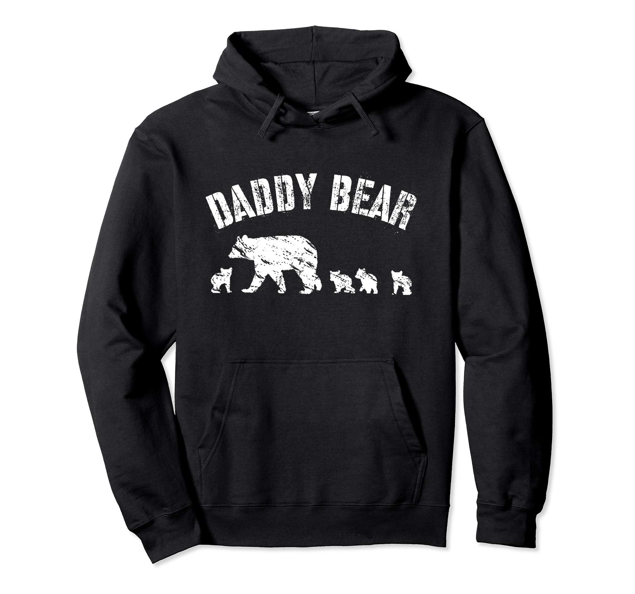 Daddy Bear 4 Four Cubs Dad Father Hoodie - Fun Novelty Design for Adults - T-Shirt, Sweatshirt, Hoodie
