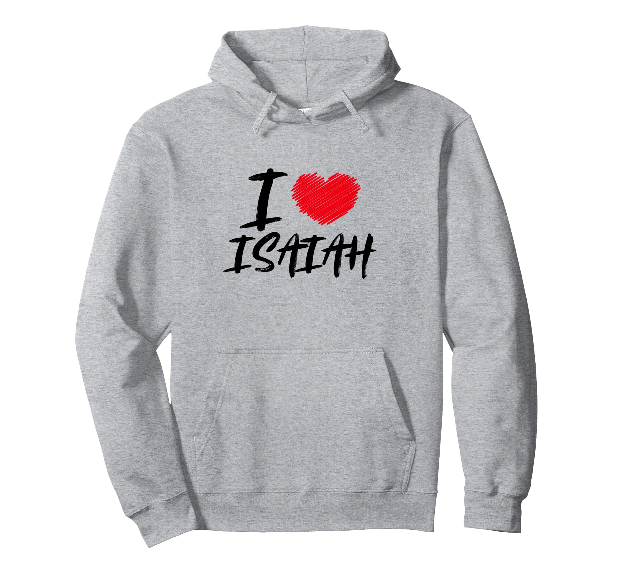 I Love Isaiah Red Heart Dad Boyfriend Hoodie - Minimalist Print Unisex - T-Shirt, Sweatshirt, Hoodie