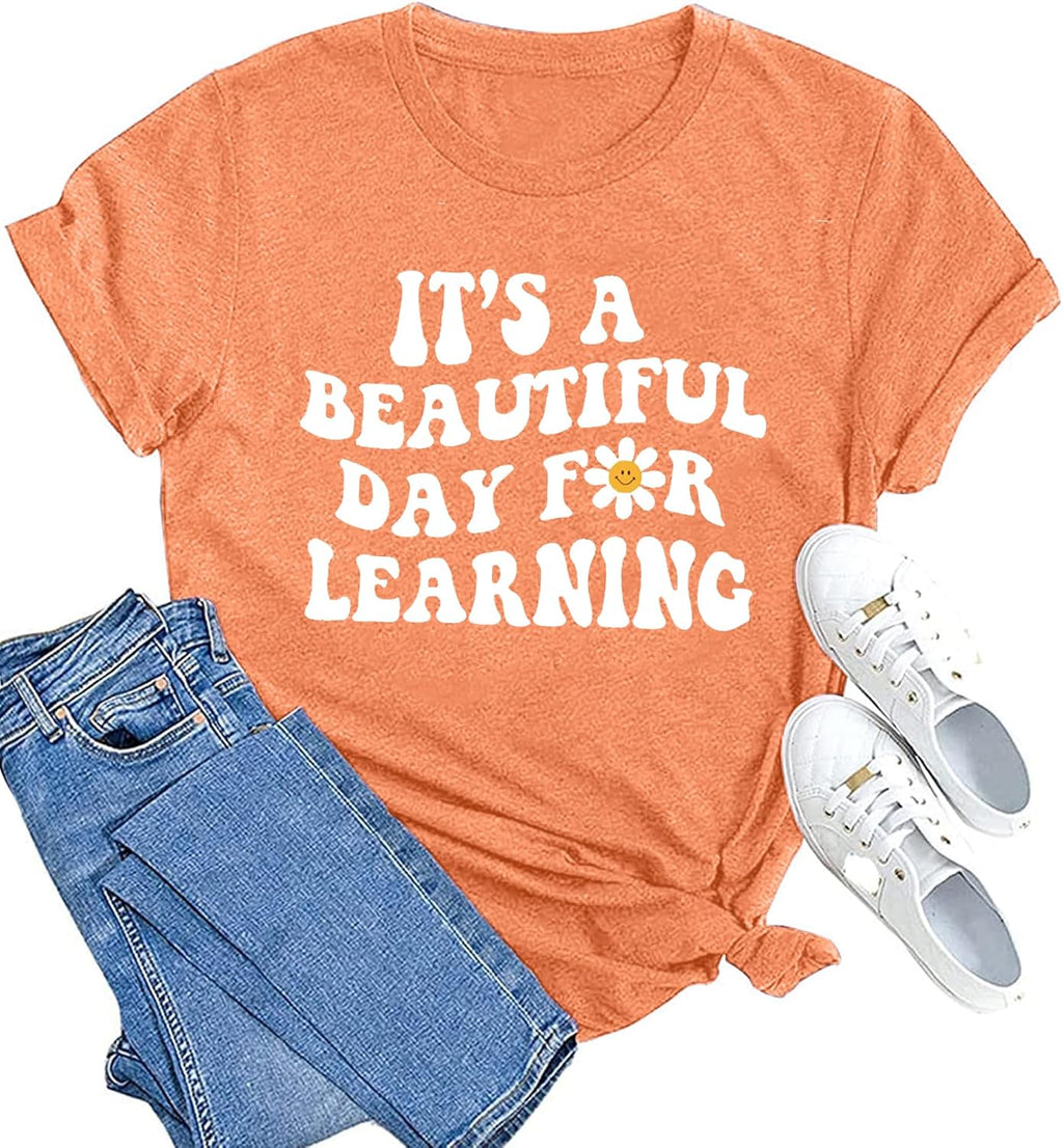 Women Teacher Life Gift Short Sleeve It s a Beautiful - Adult & Kids T-Shirts, Sweatshirts & Hoodies apparel design preview 1
