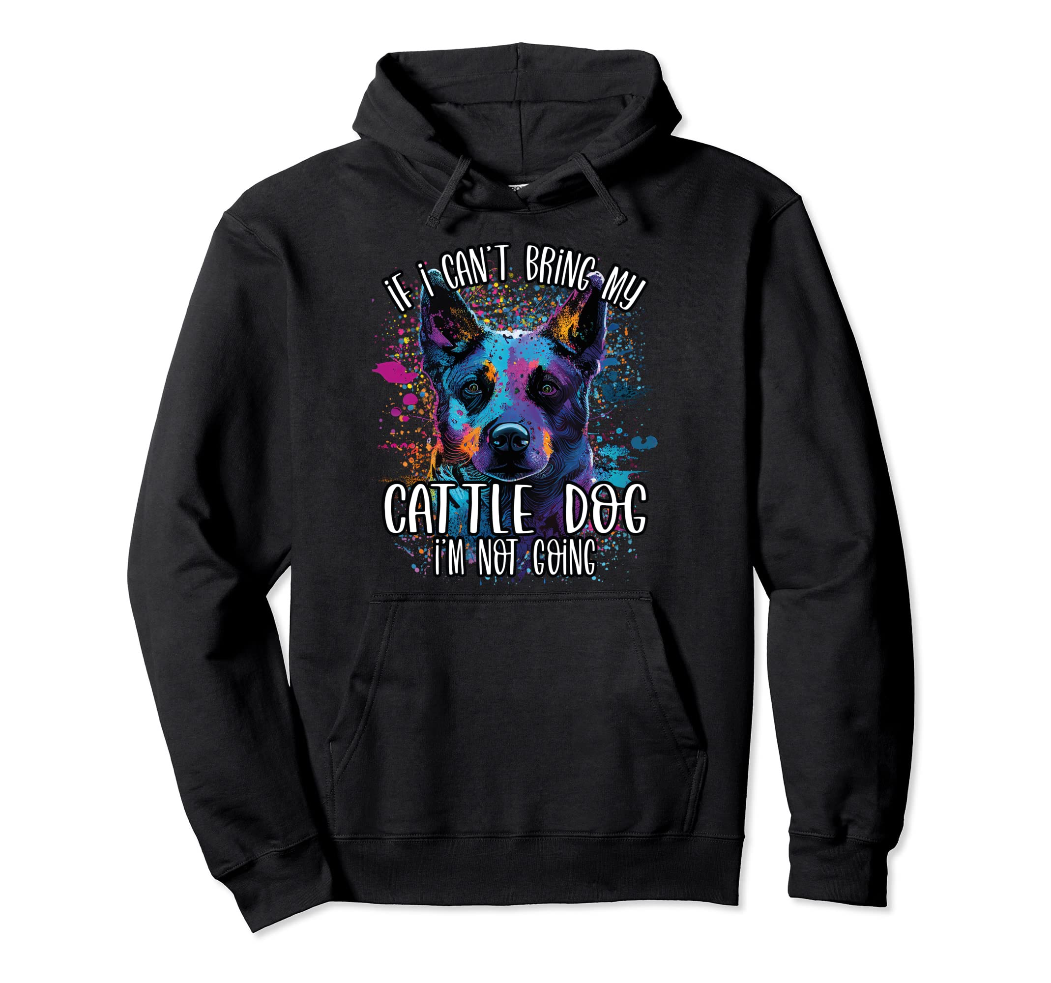 Colorful Splash Art Australian Cattle Hoodie - Casual Everyday Wear Unisex - T-Shirt, Sweatshirt, Hoodie