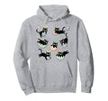 Black Cat Bunny Eggs Happy Easter Day Hoodie - Streetwear Style for Adults - T-Shirt, Sweatshirt, Hoodie