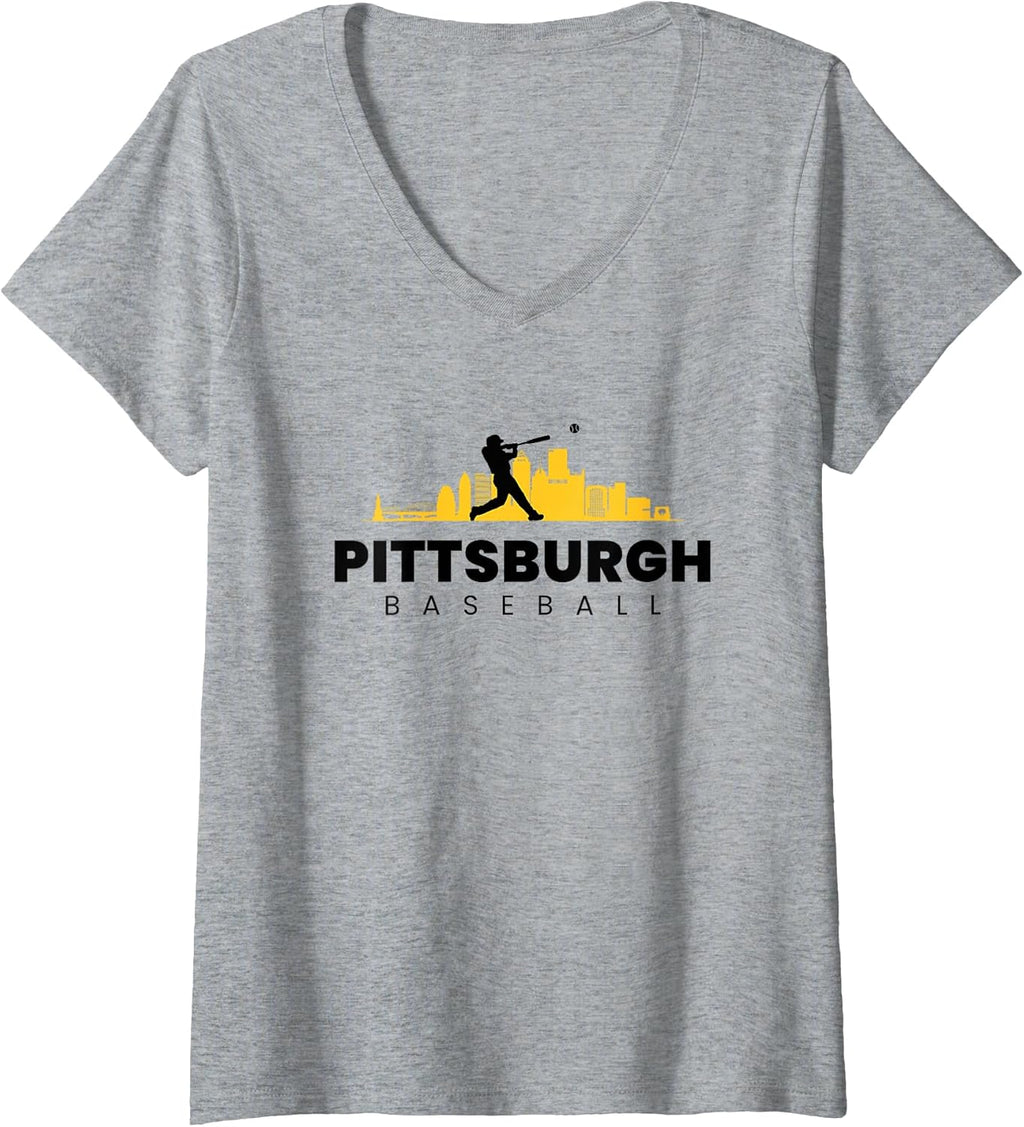 Women's Pittsburgh Baseball Vintage Minimalist Retro - Adult & Kids T-Shirts, Sweatshirts & Hoodies apparel design preview 1