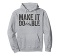 Make It Double Twin Dad New Dad Hoodie - Minimalist Print for Adults - T-Shirt, Sweatshirt, Hoodie