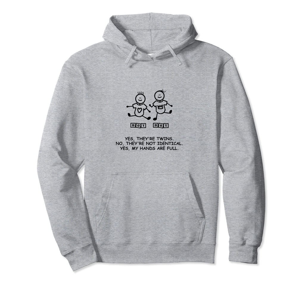 Yes Theyre Twins No Theyre Not Identical Hoodie - Aesthetic Graphic Unisex - T-Shirt, Sweatshirt, Hoodie