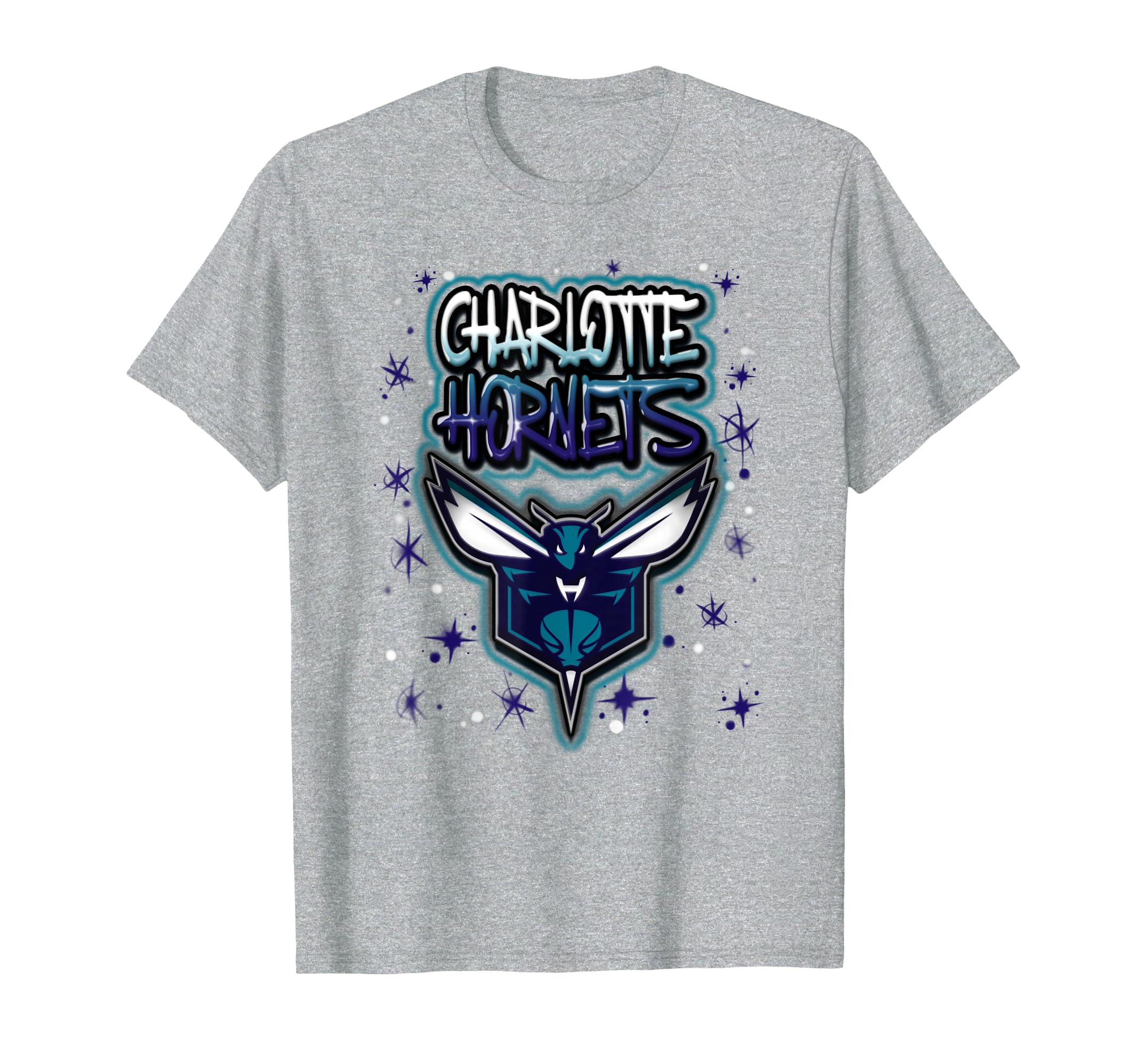 Nba Charlotte Hornets Airbrush T-Shirt - Casual Everyday Wear Men Women - T-Shirt, Sweatshirt, Hoodie