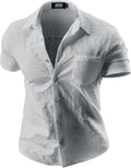 Men's Button Down Short Sleeve Casual Textured Summer - Adult & Kids T-Shirts, Sweatshirts & Hoodies apparel design preview 1
