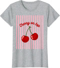 Cherry on top Pink Striped Girl Aesthetic - Adult & Kids T-Shirts, Sweatshirts & Hoodies apparel design preview 1