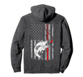 Fishing American Flag Usa Bass Hoodie - Aesthetic Graphic for Adults - T-Shirt, Sweatshirt, Hoodie