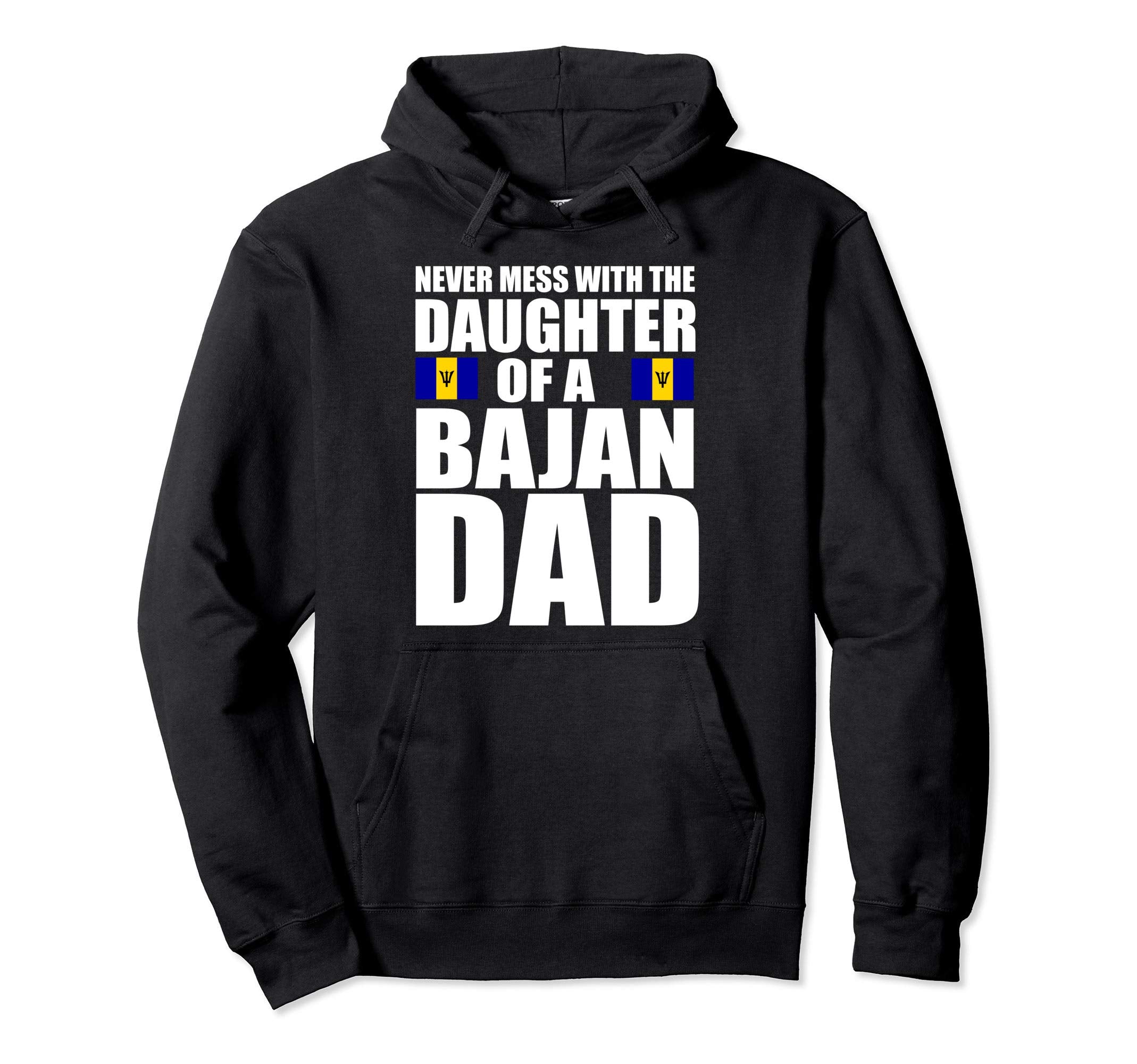 Daughter Bajan Dad Barbados Flag Father Gift Hoodie - Trendy Graphic Unisex - T-Shirt, Sweatshirt, Hoodie