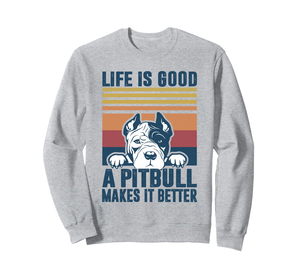 Pitbull Gifts Dog Dad Dog Mom Sweatshirt - Custom Art Print Men Women - T-Shirt, Sweatshirt, Hoodie