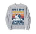 Pitbull Gifts Dog Dad Dog Mom Sweatshirt - Custom Art Print Men Women - T-Shirt, Sweatshirt, Hoodie