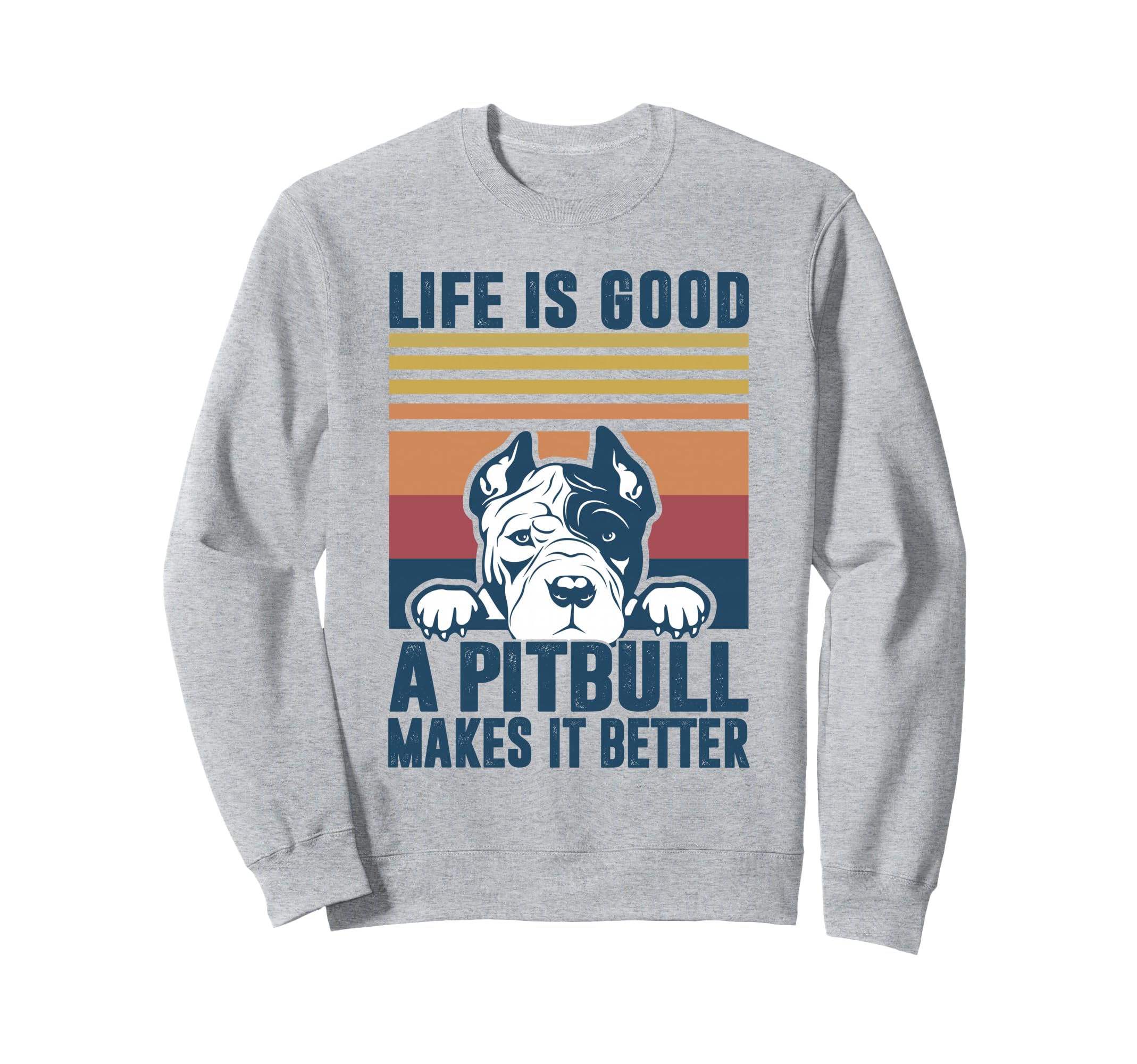 Pitbull Gifts Dog Dad Dog Mom Sweatshirt - Custom Art Print Men Women - T-Shirt, Sweatshirt, Hoodie
