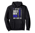 Police Family Thin Blue Line My Dad Hoodie - Streetwear Style for Adults - T-Shirt, Sweatshirt, Hoodie