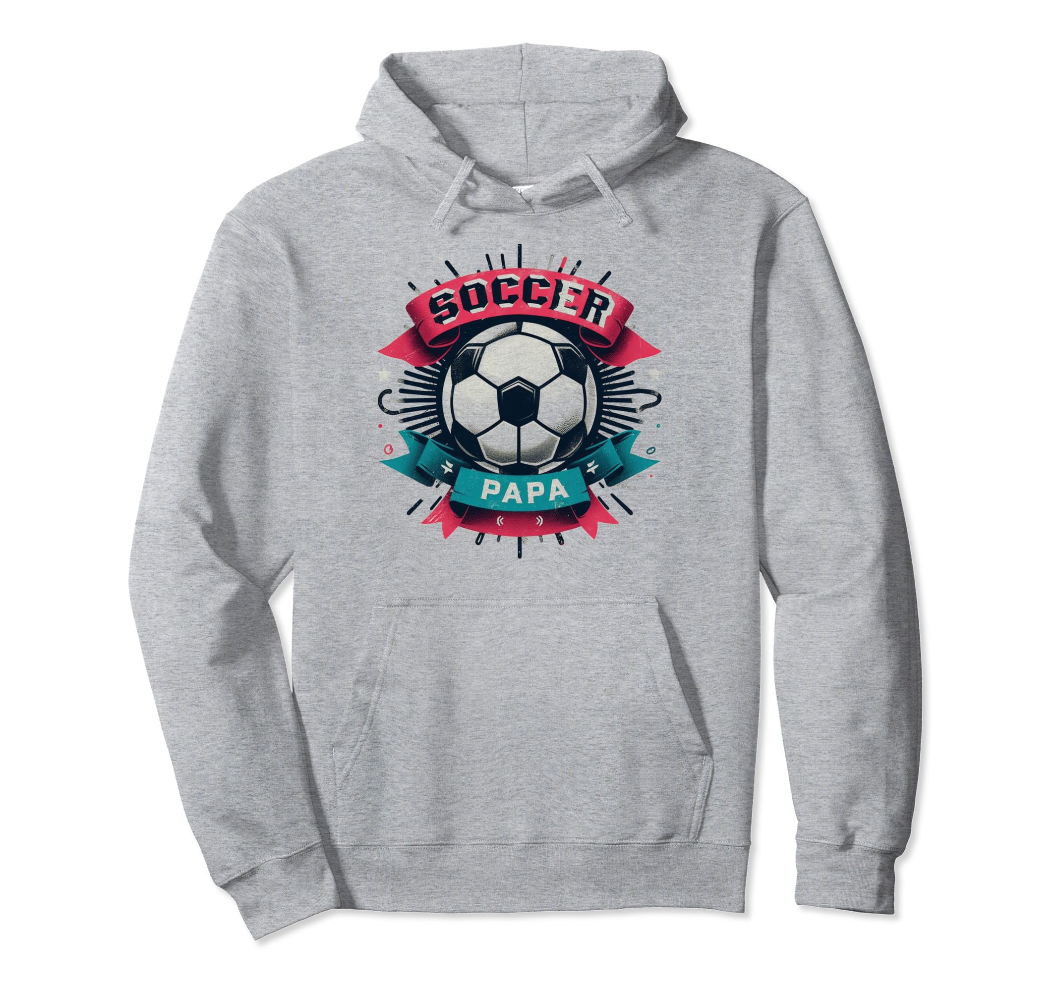 Soccer Papa Family Matching Dad Hoodie - Fun Novelty Design for Adults - T-Shirt, Sweatshirt, Hoodie