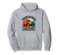 Trucker Driving Dad Trucker Father Truck Hoodie - Graphic Print Unisex - T-Shirt, Sweatshirt, Hoodie