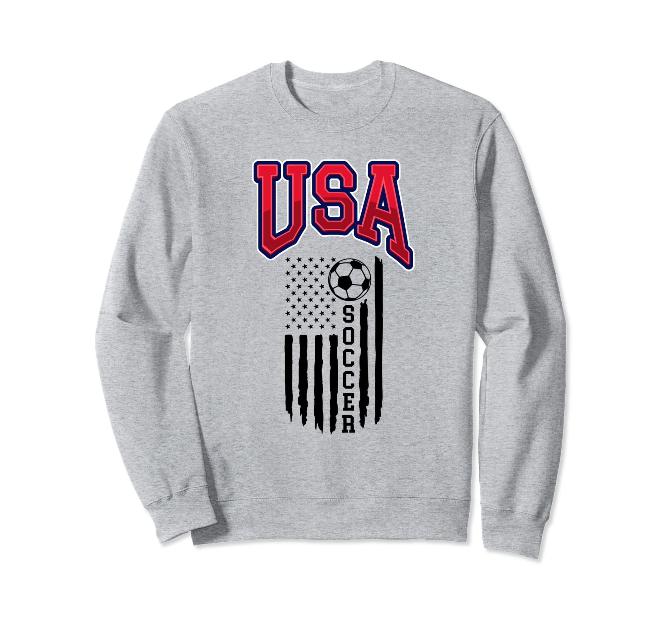 Grunge Aesthetic Usa Flag Soccer Sweatshirt - Novelty Apparel for Adults - T-Shirt, Sweatshirt, Hoodie