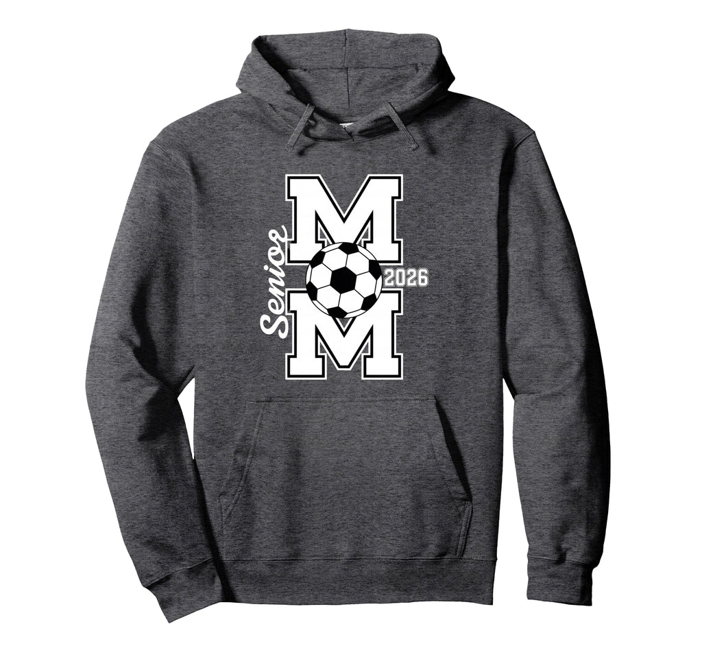 Senior Mom Soccer 2026 Graduate Parent Hoodie - Graphic Print for Adults - T-Shirt, Sweatshirt, Hoodie