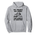Trucker Driving Dad Trucker Father Hoodie - Custom Art Print Men Women - T-Shirt, Sweatshirt, Hoodie