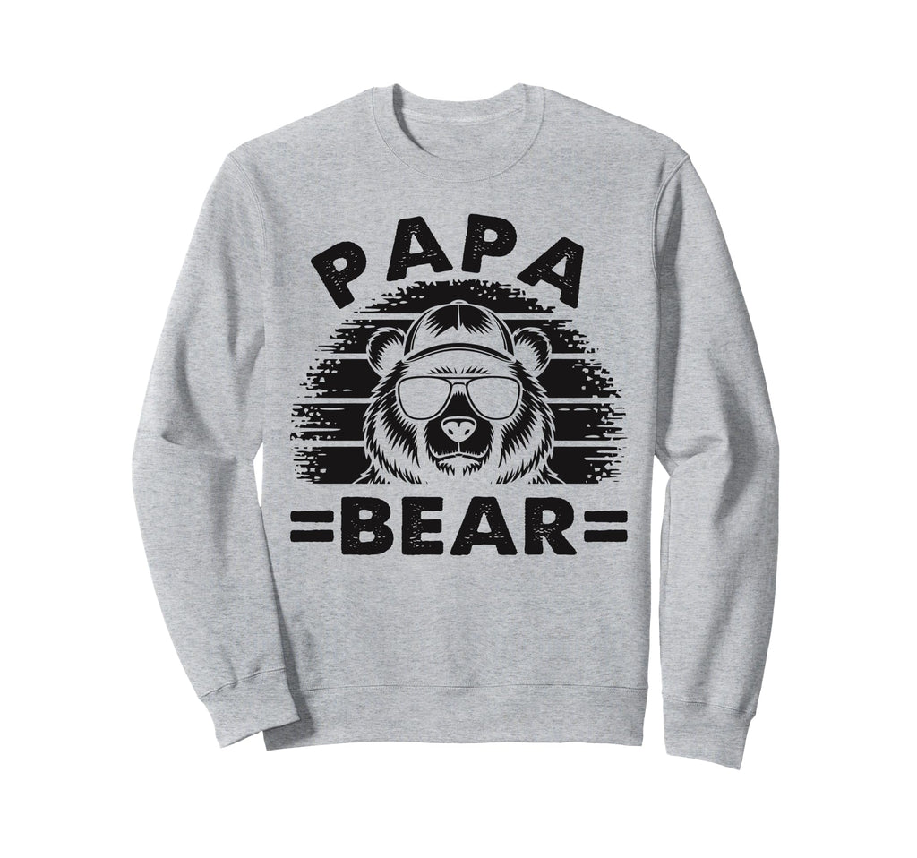 Papa Bear Sunglass Funny Fathers Sweatshirt - Minimalist Print Men Women - T-Shirt, Sweatshirt, Hoodie