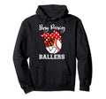 Busy Raising Ballers Baseball Hoodie - Casual Everyday Wear Men Women - T-Shirt, Sweatshirt, Hoodie