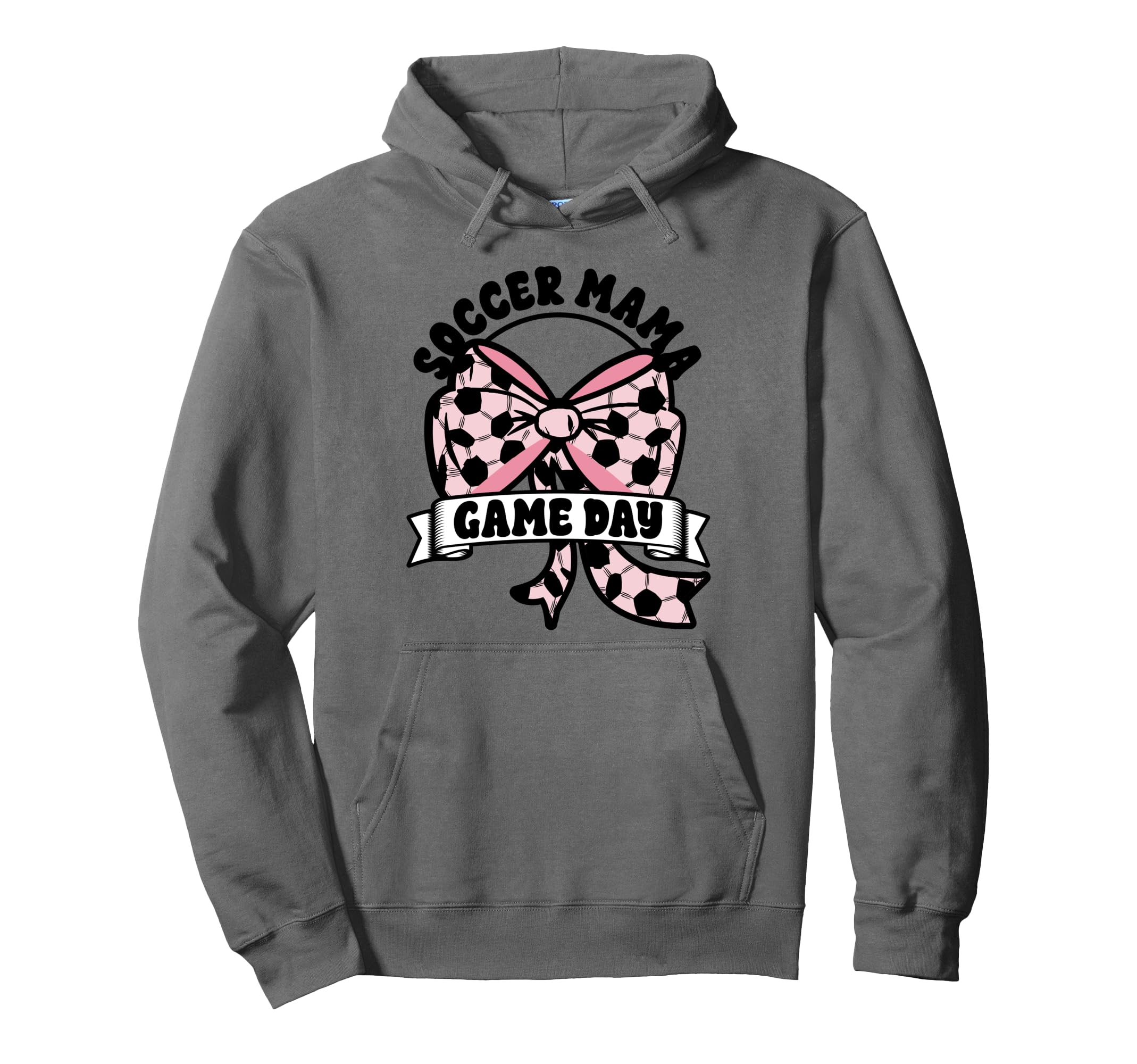 Soccer Mama Coquette Bow Game Day Mom Hoodie - Custom Art Print for Adults - T-Shirt, Sweatshirt, Hoodie