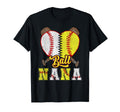 Nana Both Ball Nana Half Softball T-Shirt - Novelty Apparel for Adults - T-Shirt, Sweatshirt, Hoodie
