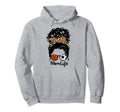 Mom Life Messy Bun Curly Hair Basketball Hoodie - Novelty Apparel Unisex - T-Shirt, Sweatshirt, Hoodie