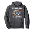 Retired Us Air Force Veteran Usaf Hoodie - Fun Novelty Design Men Women - T-Shirt, Sweatshirt, Hoodie