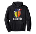 Busy Raising Ballers Softball Basketball Hoodie - Minimalist Print Unisex - T-Shirt, Sweatshirt, Hoodie