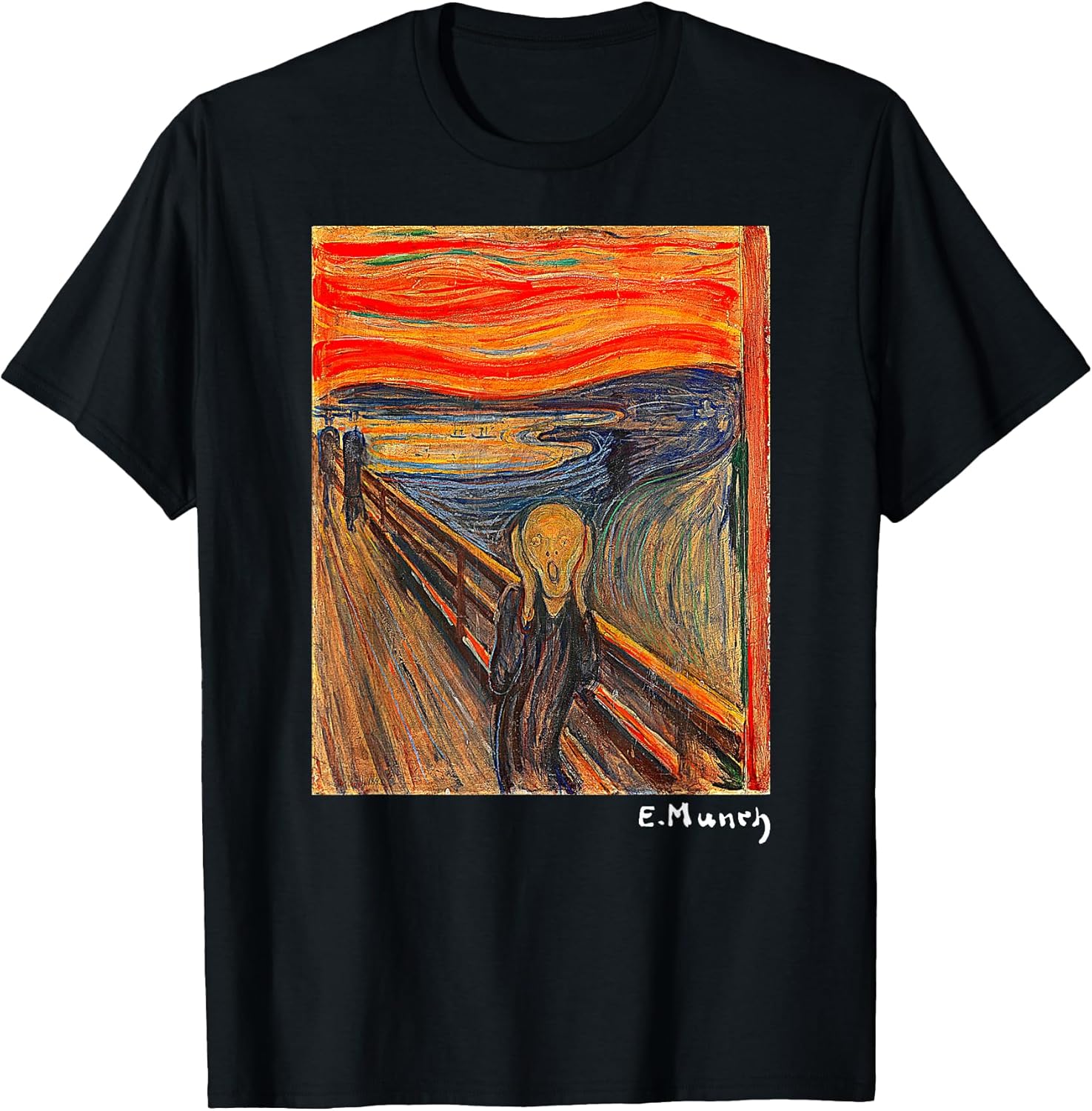 Famous Art The Scream by Munch Artist Painting - Adult & Kids T-Shirts, Sweatshirts & Hoodies apparel design preview 1