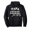 Black And White Buffalo Plaid Papa Hoodie - Minimalist Print Men Women - T-Shirt, Sweatshirt, Hoodie