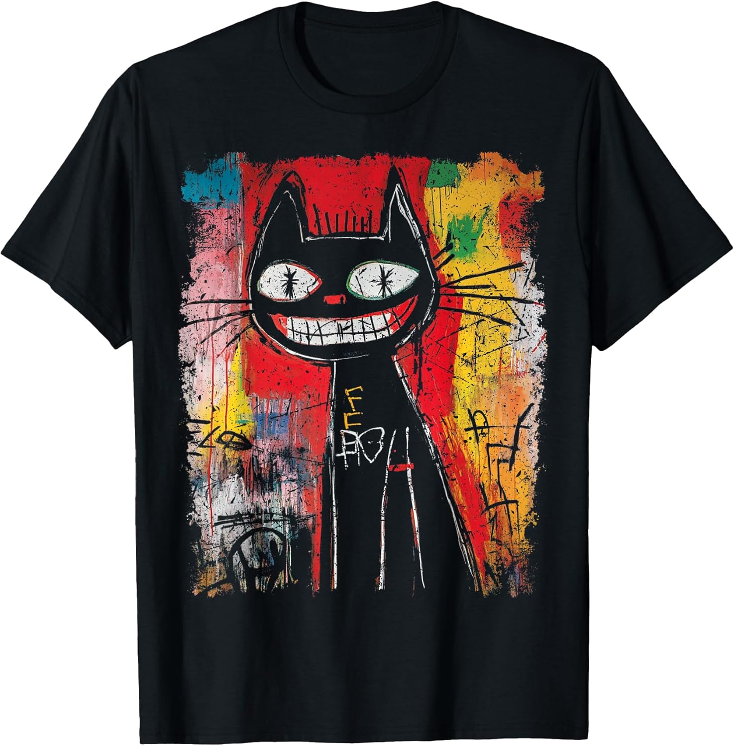 Pop Art Style Cat 90s Men's Graffiti - Adult & Kids T-Shirts, Sweatshirts & Hoodies apparel design preview 1