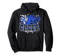Cheer Mom Blue Cheerleader Game Day Hoodie - Aesthetic Graphic Men Women - T-Shirt, Sweatshirt, Hoodie