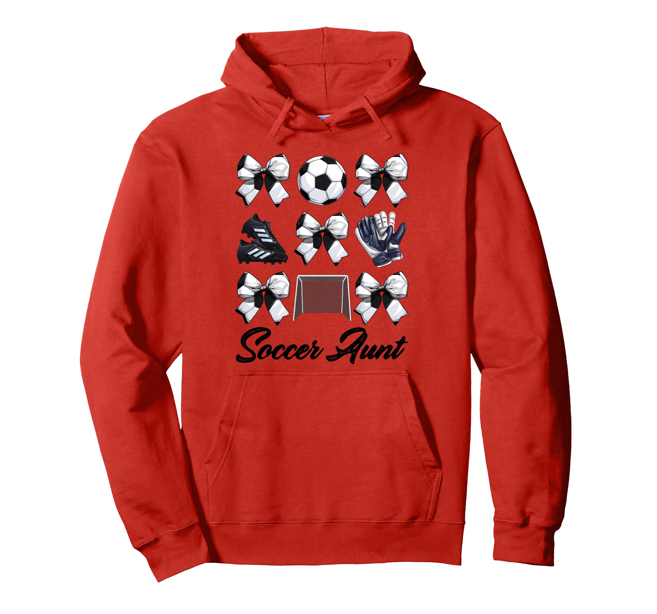 Soccer Aunt Bow Soccer Mom Mommy Mothers Hoodie - Custom Art Print Unisex - T-Shirt, Sweatshirt, Hoodie