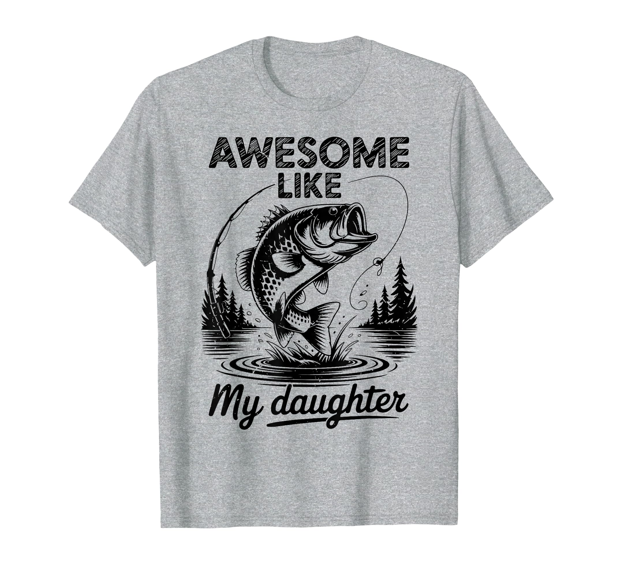 Awesome Like Daughter Bonus Step Dad T-Shirt - Custom Art Print for Adults - T-Shirt, Sweatshirt, Hoodie