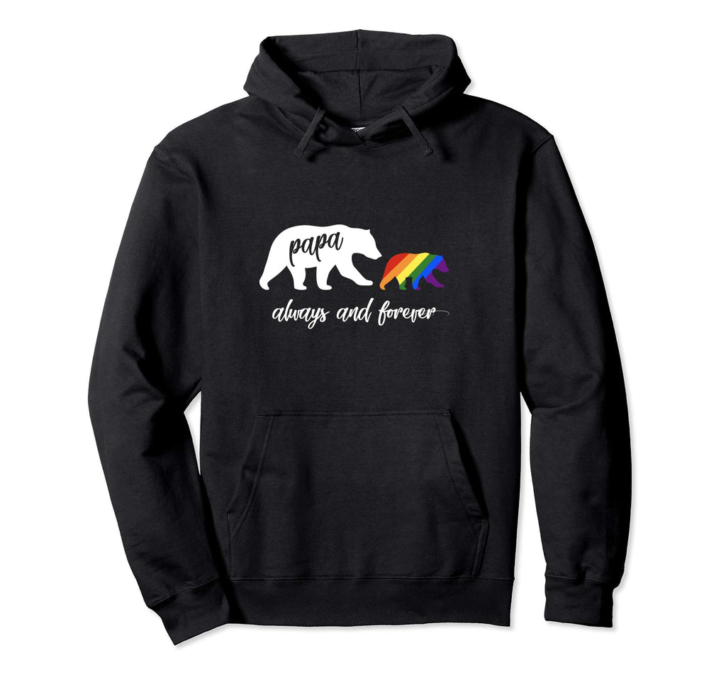 Lgbtq Parents Papa Bear Hoodie - Trendy Graphic Men Women - T-Shirt, Sweatshirt, Hoodie