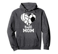 Ball Mom Heart Funny Soccer Volleyball Hoodie - Fun Novelty Design Unisex - T-Shirt, Sweatshirt, Hoodie