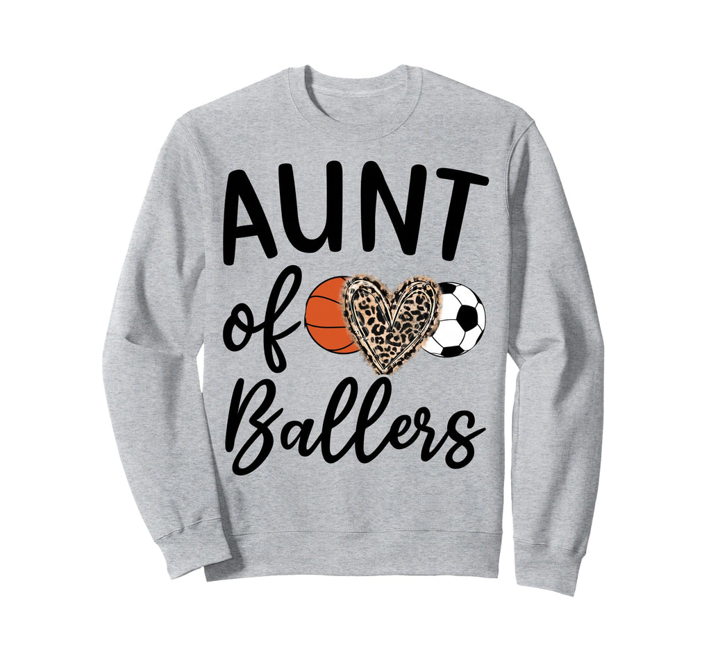 Aunt Ballers Aunt Both Sweatshirt - Trendy Graphic for Adults - T-Shirt, Sweatshirt, Hoodie