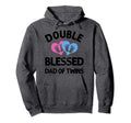 Funny New Dad Twins Gift Father Hoodie - Fun Novelty Design Men Women - T-Shirt, Sweatshirt, Hoodie