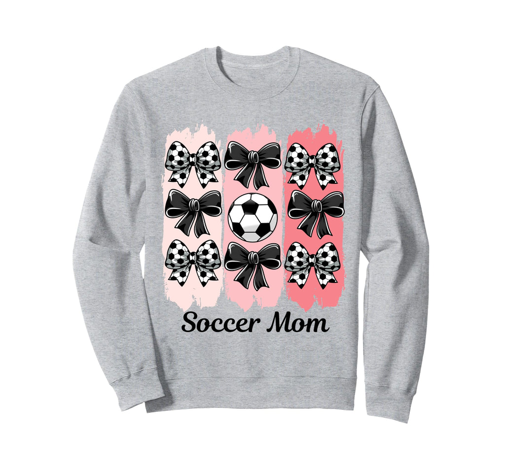 Soccer Mom Coquette Bow Soccer Sweatshirt - Fun Novelty Design for Adults - T-Shirt, Sweatshirt, Hoodie