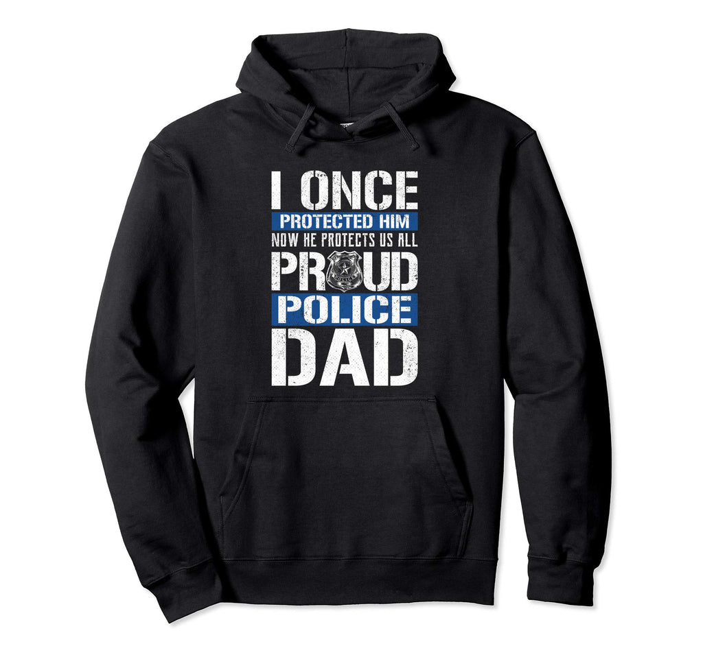 Proud Police Dad Support Police Son Hoodie - Graphic Print Unisex - T-Shirt, Sweatshirt, Hoodie