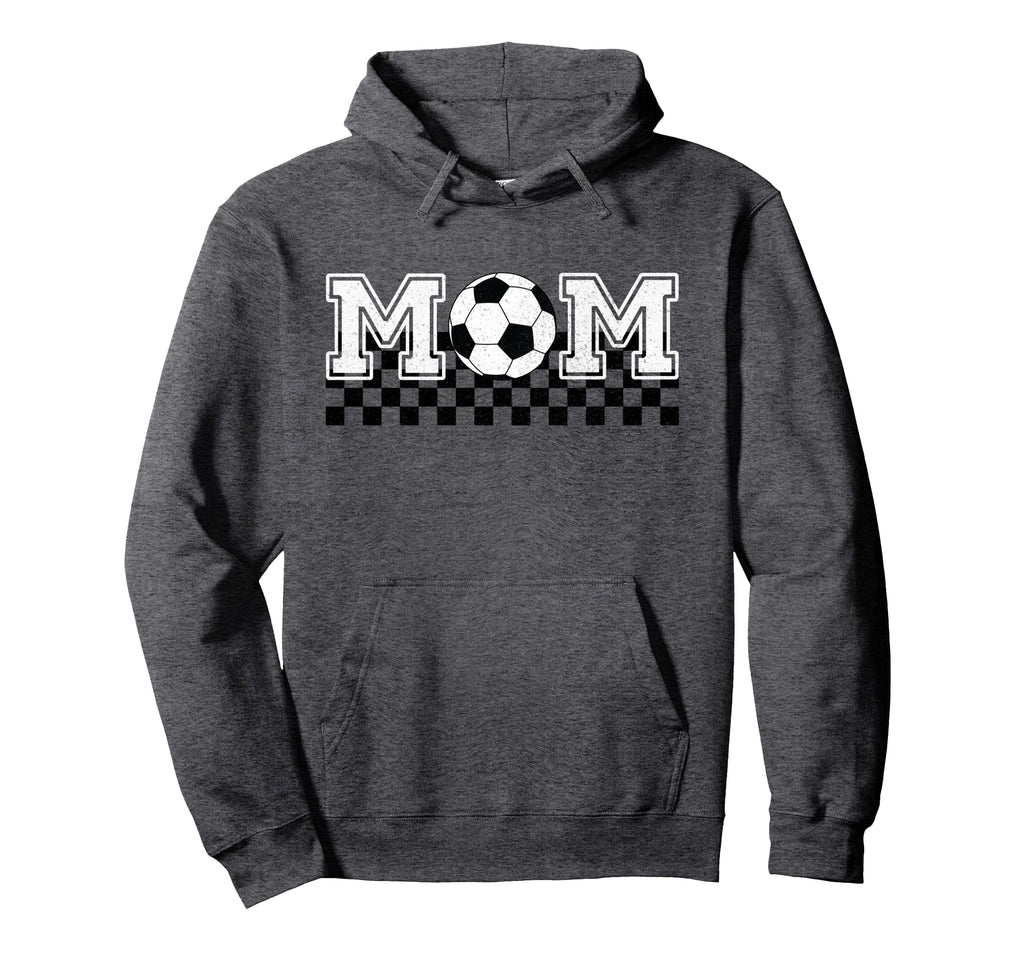 Soccer Mom Soccer Mama Checkered Hoodie - Novelty Apparel Men Women - T-Shirt, Sweatshirt, Hoodie