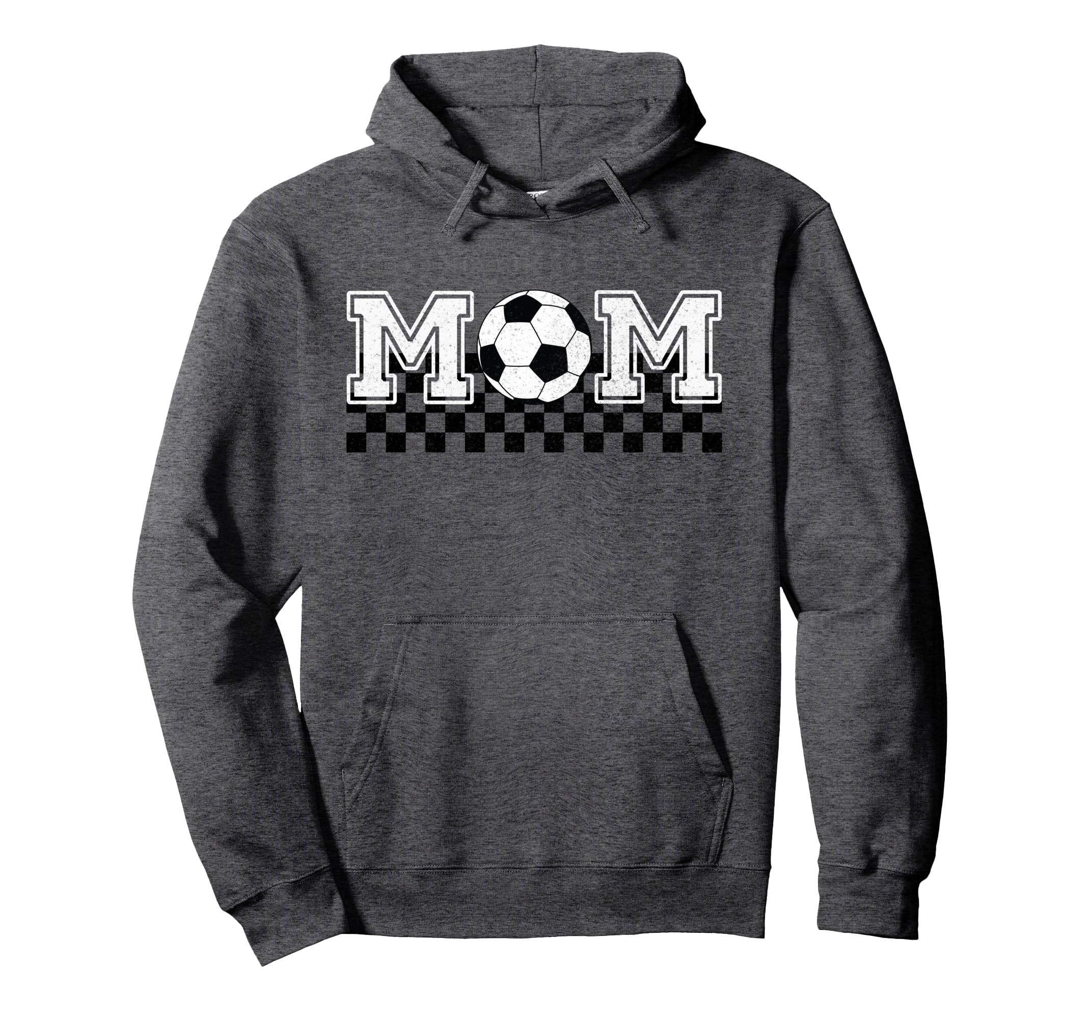 Soccer Mom Soccer Mama Checkered Hoodie - Novelty Apparel Men Women - T-Shirt, Sweatshirt, Hoodie