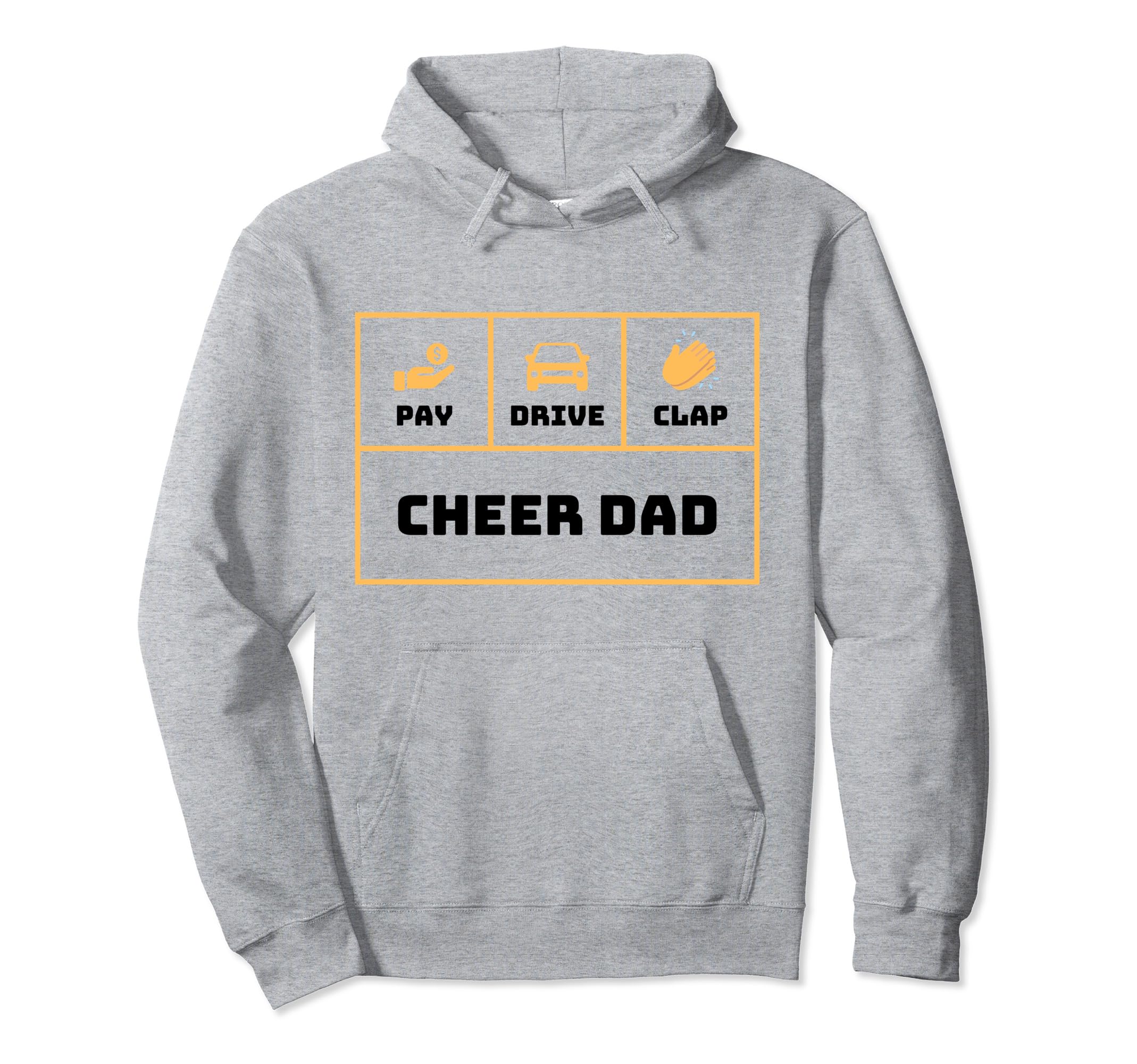 Cheerleading Dad Cheerleader Cheer Hoodie - Fun Novelty Design for Adults - T-Shirt, Sweatshirt, Hoodie