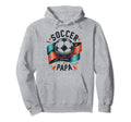 Soccer Papa Family Matching Dad Hoodie - Aesthetic Graphic Men Women - T-Shirt, Sweatshirt, Hoodie