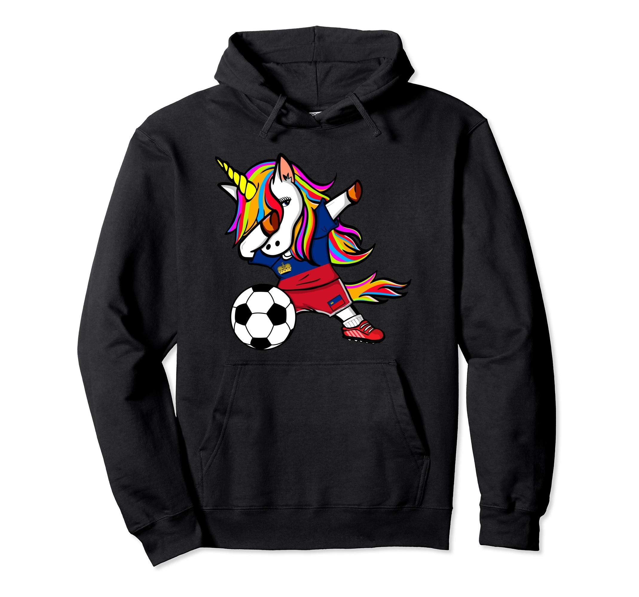 Dabbing Unicorn Liechtenstein Hoodie - Casual Everyday Wear Unisex - T-Shirt, Sweatshirt, Hoodie
