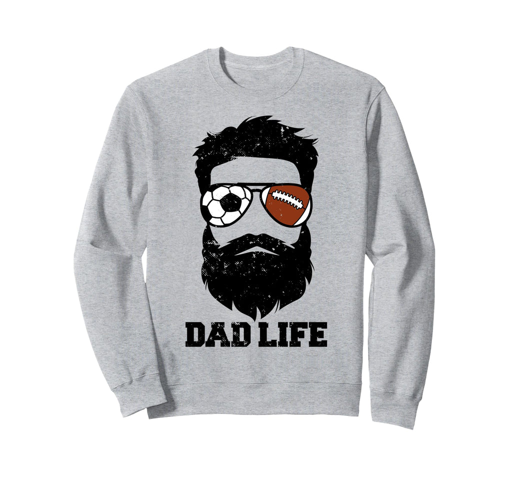 Soccer Football Dad Messy Hair Sweatshirt - Fun Novelty Design Unisex - T-Shirt, Sweatshirt, Hoodie