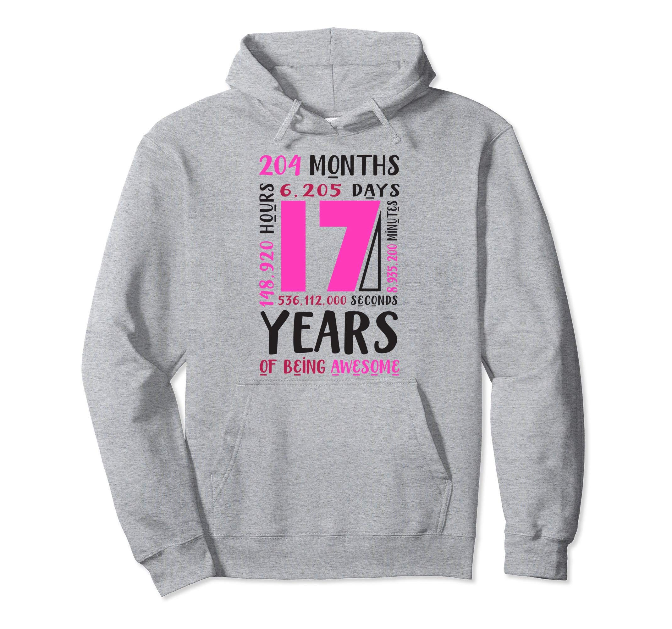 17Th Birthday Gifts 17 Year Old Hoodie - Minimalist Print Men Women - T-Shirt, Sweatshirt, Hoodie